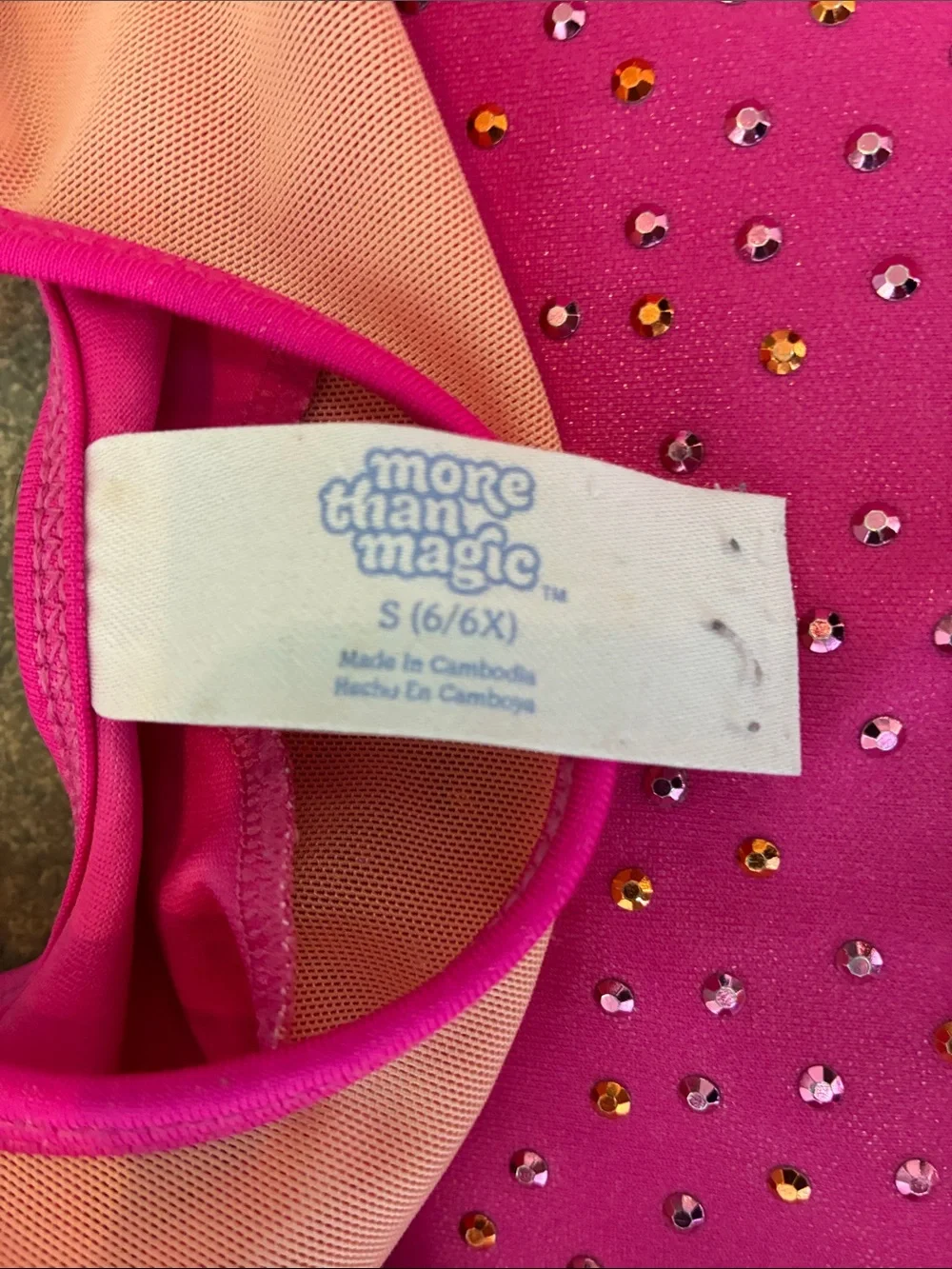 More Than Magic Hot Pink to Peach Ombre Long-Sleeve Dance Leotard